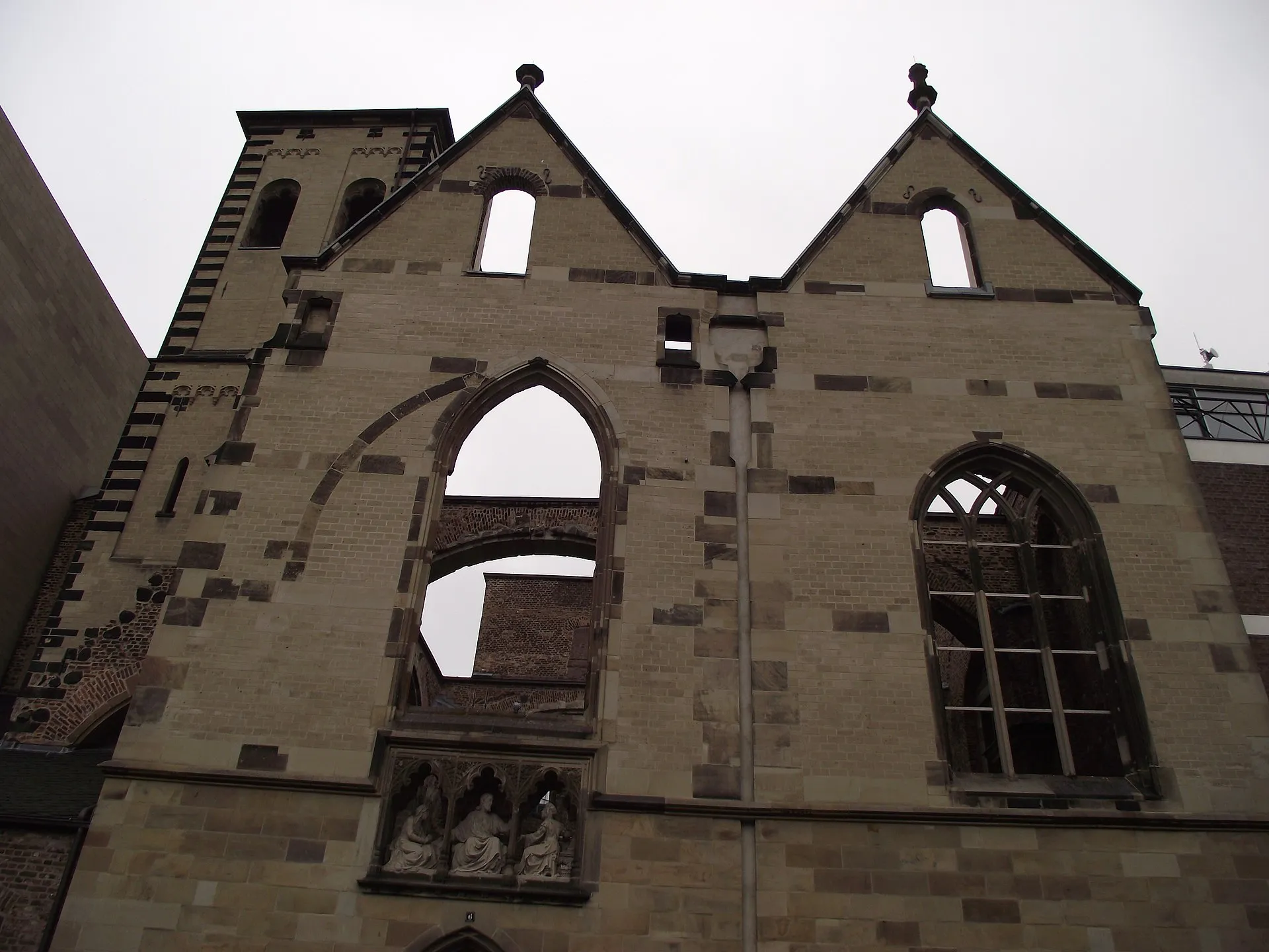 Innenstadt. Quatermarkt Ruins of Romanic Catholic St.Alban Church.