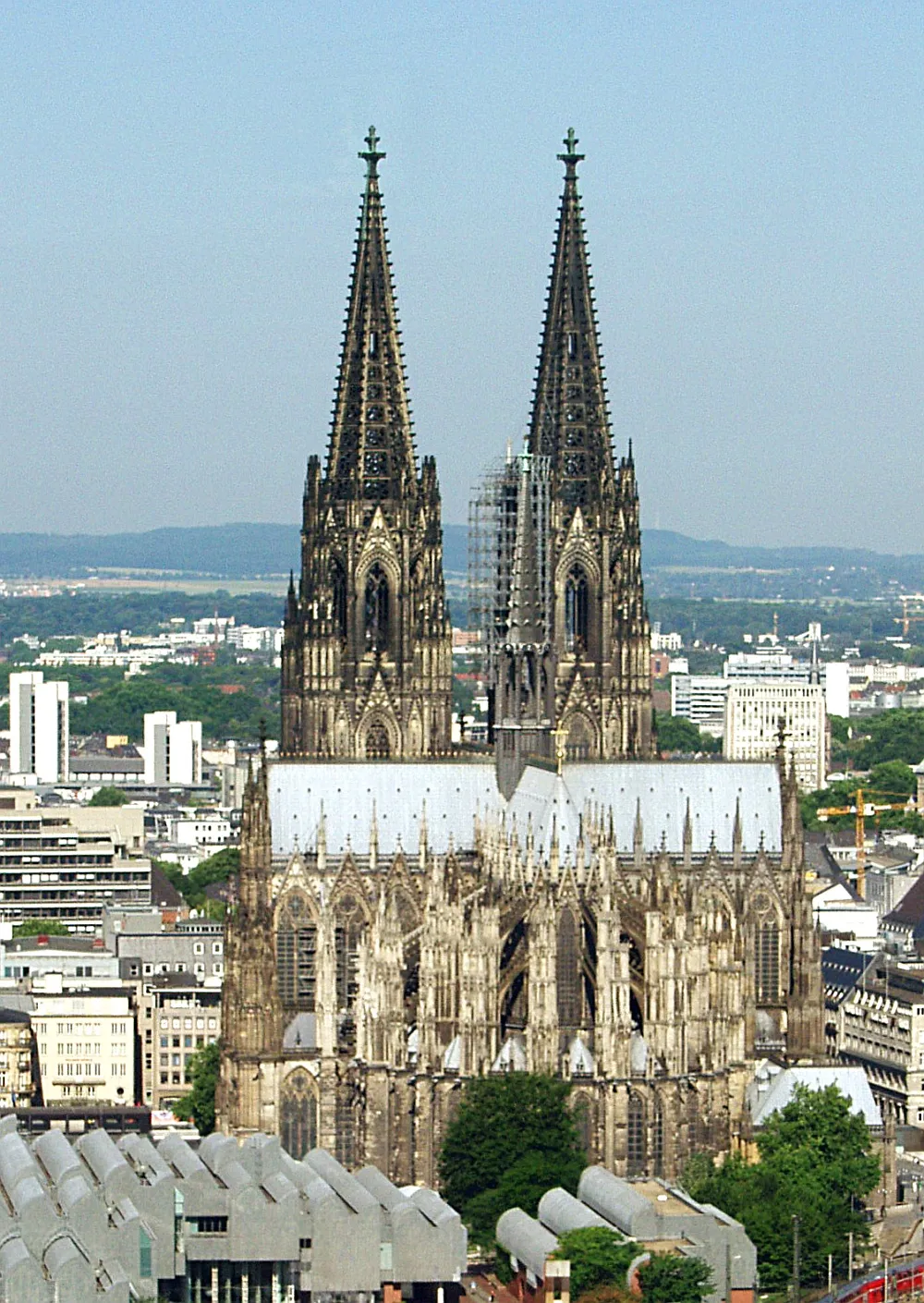 Cologne Cathedral, view from the observation desk of KölnTriangle