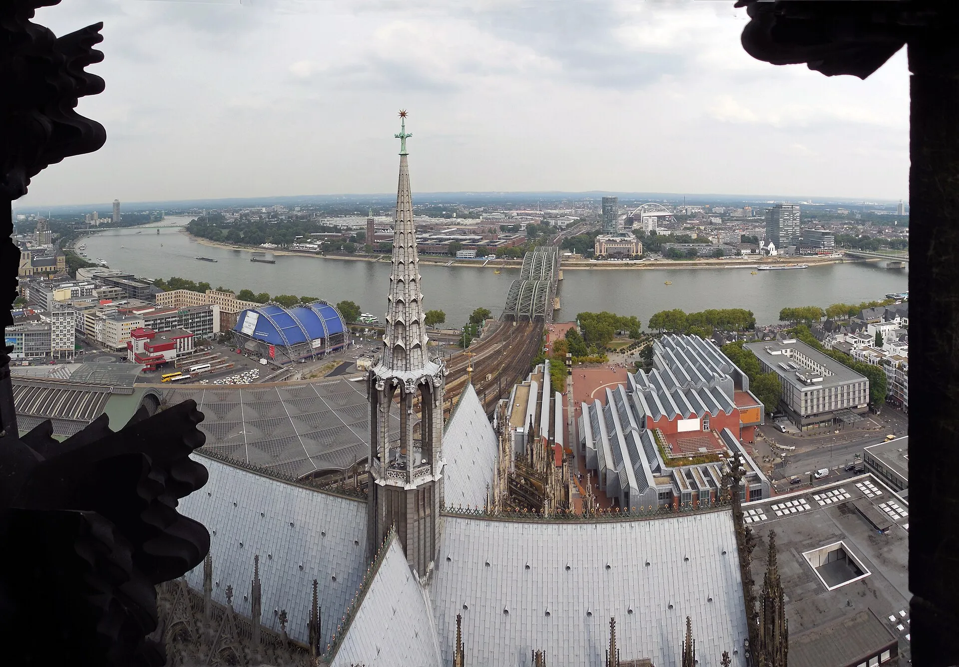 View to the east from Cologne Cathedrals southern tower
