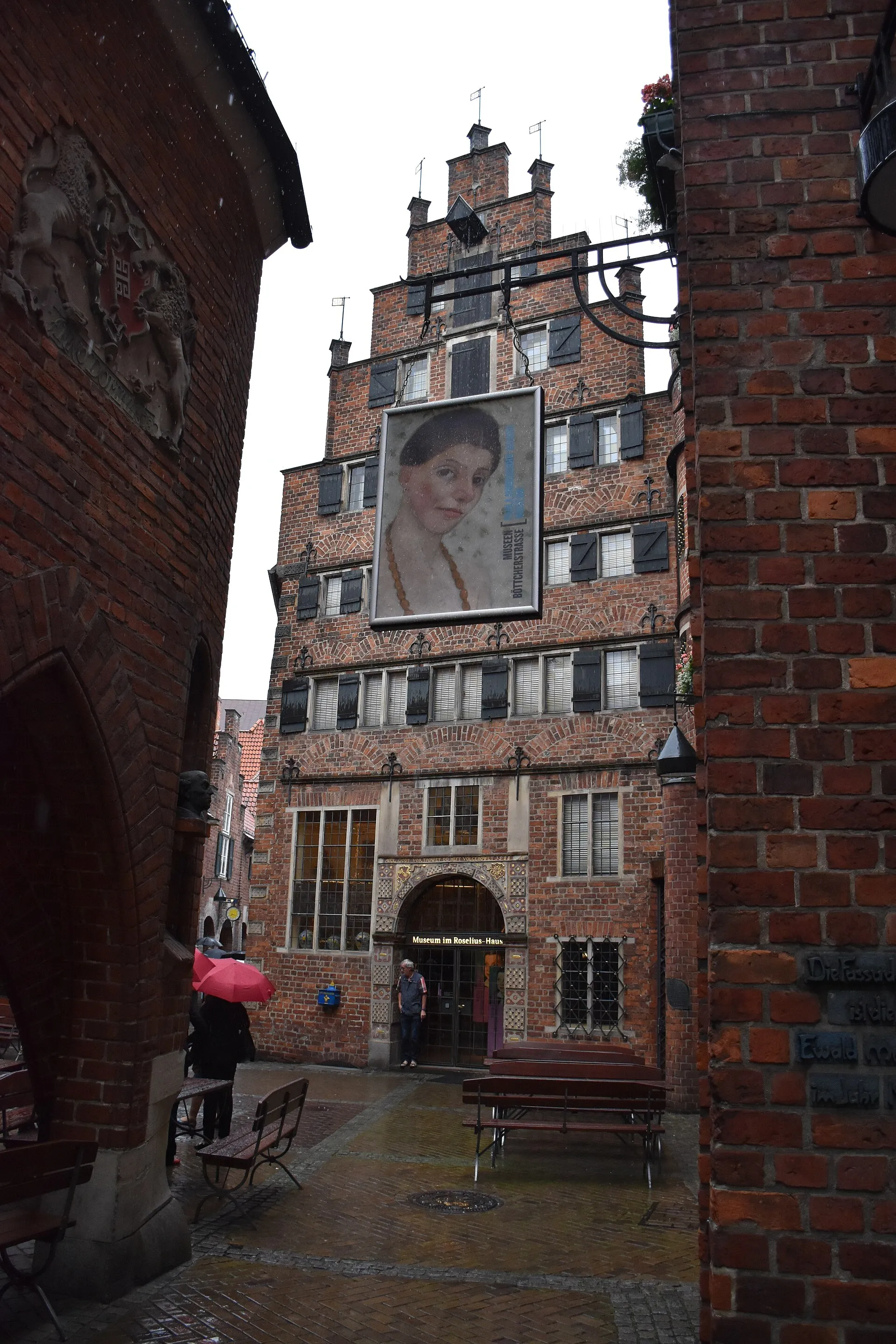 View of Ludwig Roselius Museum at Böttcherstraße in Bremen.
