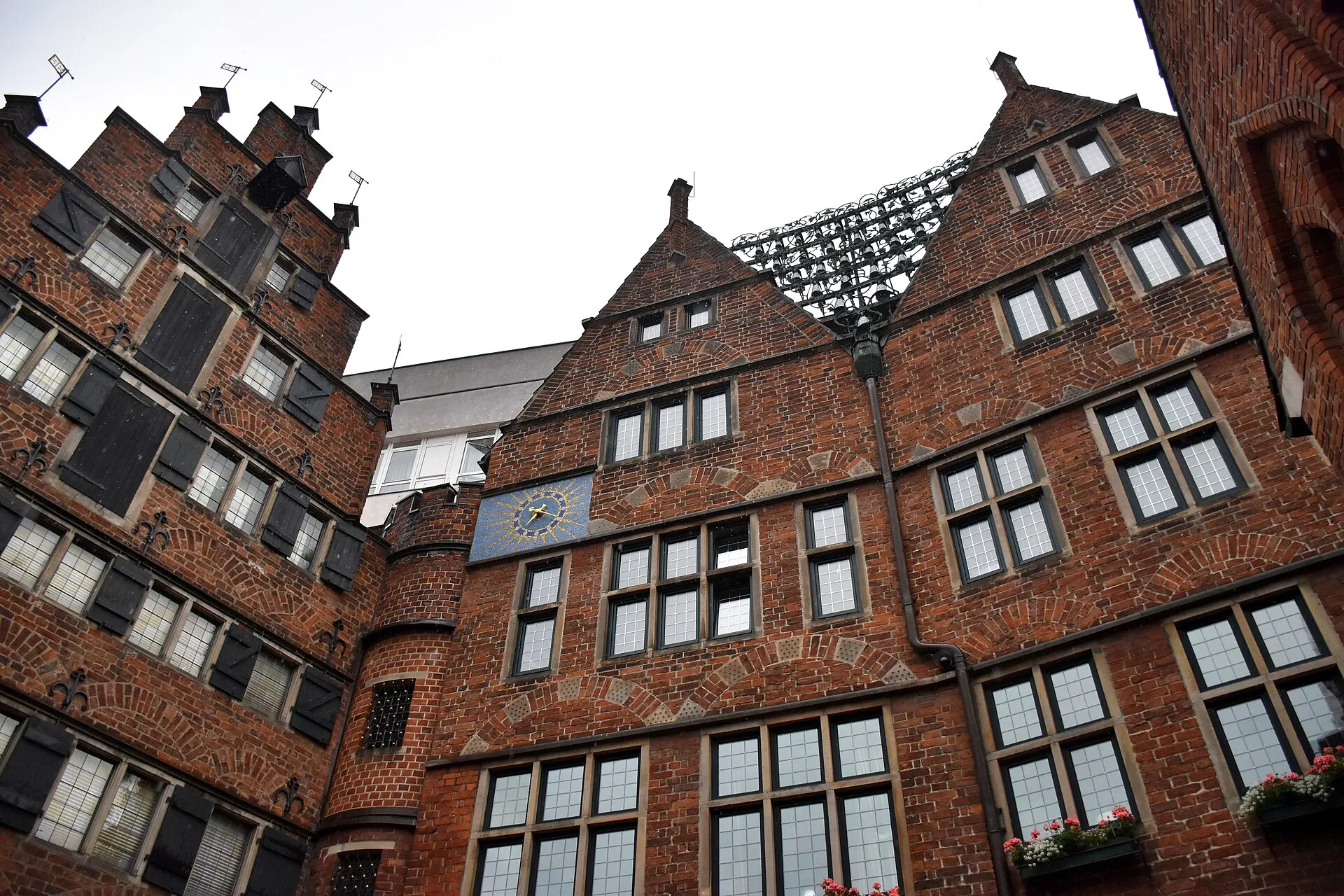 View of Glockenspiel House and Ludwig Roselius Museum at Böttcherstraße in the old town of Bremen.
