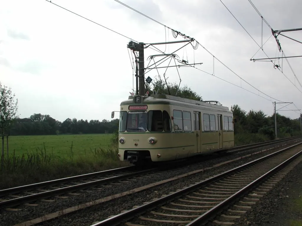 Museumswagen 1019 der KVB am Stüttgenhofen