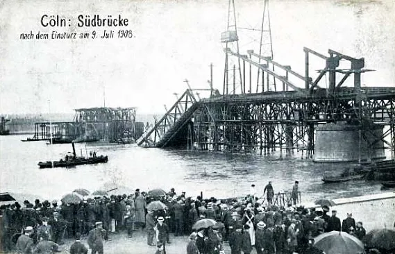 Cologne, écroulement du Pont sud (9 juillet 1908)